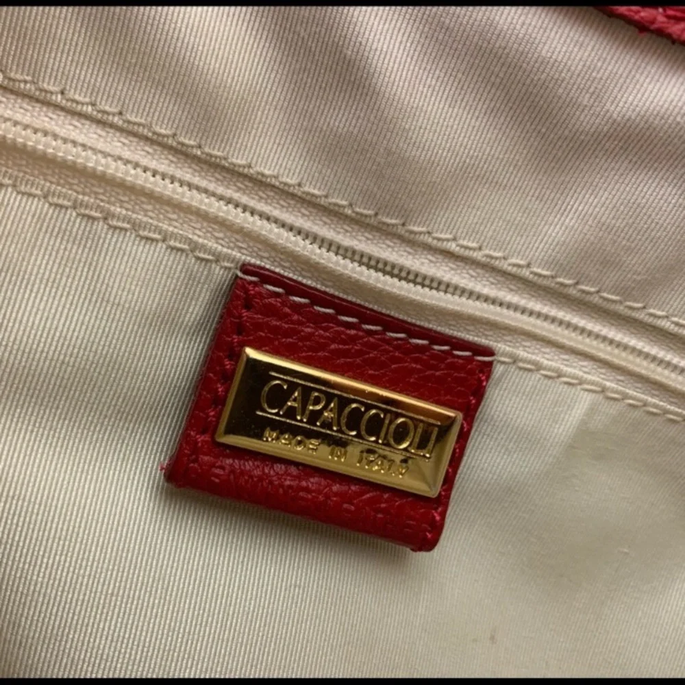 Carpaccioli Red Leather bucket bag
